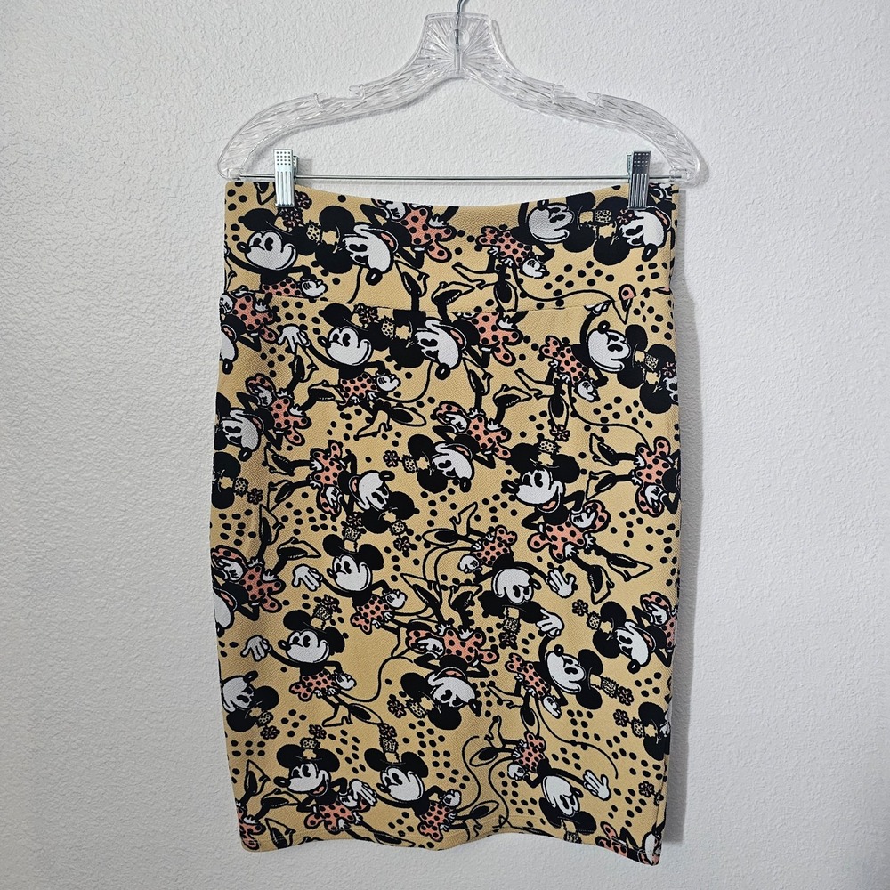 Lularoe x Disney Collaboration Minnie Mouse Cassie Pencil Skirt Size Large